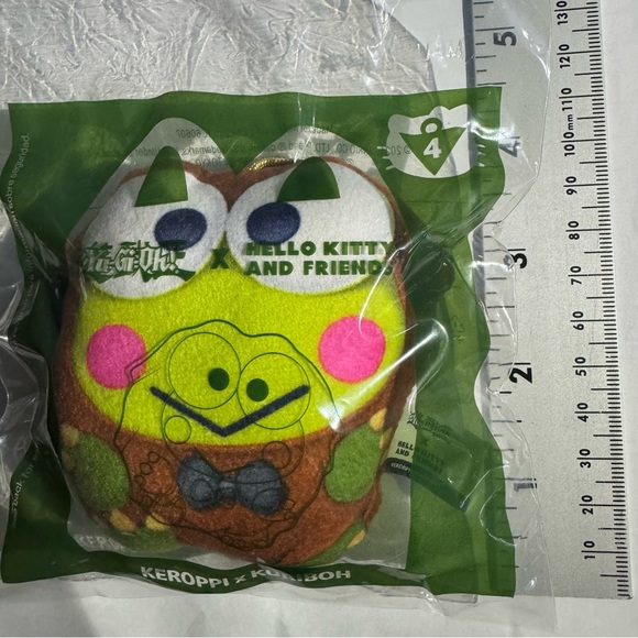 New Sanrio Yu-Gi-Oh x Hello Kitty McDonalds 3” Plush Toy #4 KEROPPI x KURIBOH - Picture 7 of 8